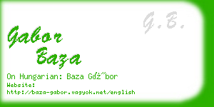 gabor baza business card